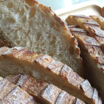 Fuji My Sourdough bread first slice