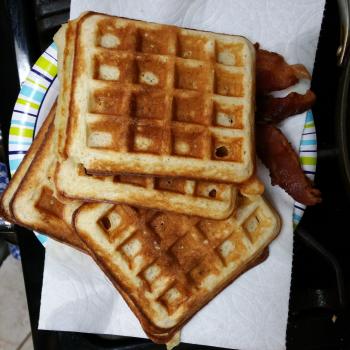 SoCal 100% hydration Bread, Waffles, and Pizza first slice